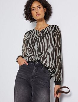 STREET ONE Chiffonbluse mit Zebra-Print