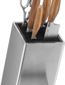 WMF Messerblock Grand Wood (6tlg), 6-teilig, Olivenholzgriffe, Spezialklingenstahl, perfekt ausbalanciert