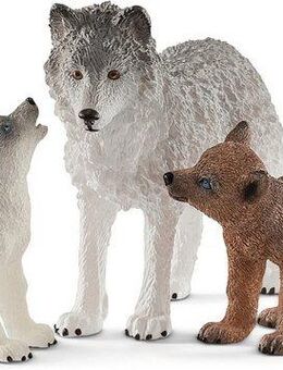 Schleich® Spielfigur WILD LIFE, Wolfsmutter mit Welpen (42472), (Set)
