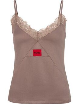 HUGO Spitzentop RED LABEL LACE_CAMI mit V-Ausschnitt