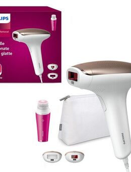 Philips IPL-Haarentferner Lumea S7000 BRI924/00, 250000 Lichtimpulse, 2 Aufsätze (Körper und Gesicht), inkl. Visa Pure Mini-Gesichtsbürste