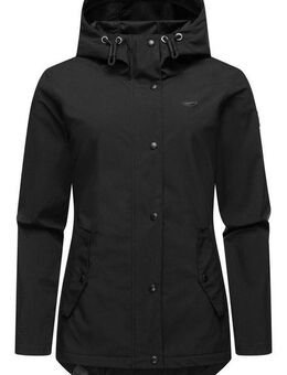 Ragwear Softshelljacke Margge Shell wasserdichte Damen Übergangsjacke mit großer Kapuze
