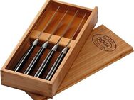 RÖSLE Steakmesser (4 Stück), 4 Steakmesser mit Klinge aus Klingenspezialstahl, inkl. Holzbox