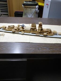 Modellschiff : Schwerer Kreuzer (Blücher) massiv Holz (# 80 - Kaarst