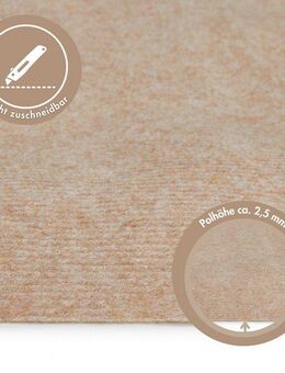 Andiamo Teppichboden Milo, Nadelfilz, Made in Belgium, rechteckig, Höhe: 2,5 mm, Uni Farben, Breite 100 cm oder 200 cm, Wohnzimmer, strapazierfähig