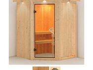 Karibu Sauna Larin, BxTxH: 165 x 165 x 202 cm, 68 mm, (Set) ohne Ofen
