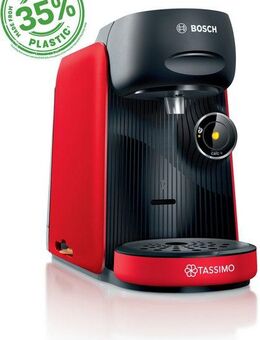 TASSIMO Kapselmaschine FINESSE friendly TAS163E, aus Recyclingmaterial, mehr Intensität per Knopfdruck, rot