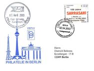 PIN AG: MiNr. 14, 02.04.2003, "100 Jahre SARRASANI", Wert zu 0,45 EUR, Sonderbeleg - Brandenburg (Havel)