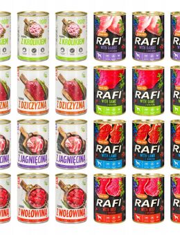 48x Mix Premium Hundefutter Nassfutter Mix Vital Rafi Dose je 400g Set2 - Wuppertal