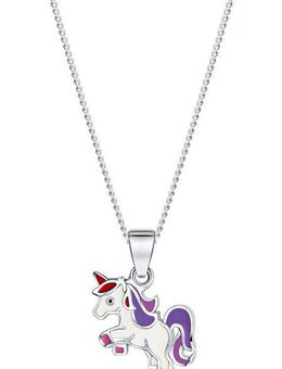 Firetti Kette mit Anhänger Schmuck Geschenk Silber 925 Halsschmuck Halskette Panzerkette Einhorn