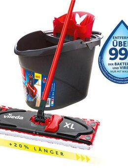 Vileda Bodenwischer-Set Ultramax XL Universal Komplettbox (Set, 3-St), 20 % längere Wischerplatte für eine schnellere Reinigung