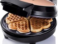 bestron Waffeleisen AWM700CO, 700 W, Waffelautomat mit Antihaftbeschichtung für Waffeln in Herzform