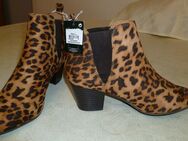 Leopard Stiefeletten Stiefel Boots High Heels Gr.37 Samt/Wildleder Nagel NEU mit Etikette Sexy Look Edel. - Göppingen Zentrum