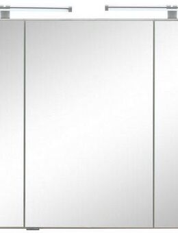 welltime Spiegelschrank "Trento", Badezimmerschrank, Badmöbel Breite 120 cm, mit 3D-Effekt, Spiegeltüren, inklusive LED-Beleuchtung
