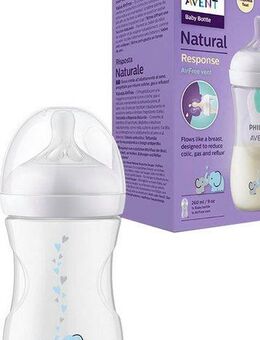 Philips AVENT Babyflasche Natural Response SCY673/81, mit dem AirFree Ventil, 260ml, ab dem 1. Monat