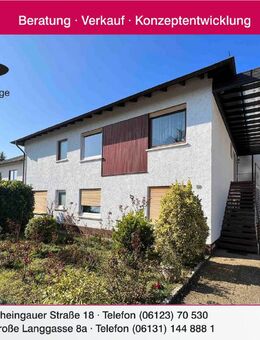 Freistehender Bungalow mit Einliegerwohnung auf traumhaften, weiter bebaubaren Grundstück in guter Lage - Eltville (Rhein)