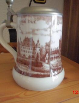 Hannen Alt Bierkrug Porzellan Zinndeckel Sonderedition - Bottrop