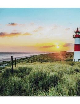 Maximex Schneide- und Abdeckplatte Modell Leuchtturm, Glas, Spritzschutz, Herdblende, Schneidbrett, für Glaskeramik-Kochfelder