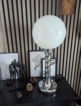 Tischleuchte Opal Chrom 50er 60er Vintage Mid century retro - Ginsheim-Gustavsburg