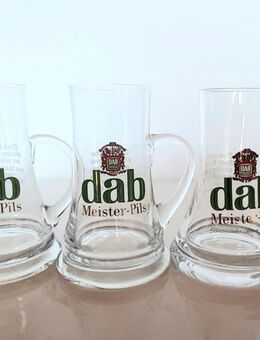 5 Stück alte DAB  Glasbierkrüge 0,4l / Dortmunder Actien Brauerei - Düren