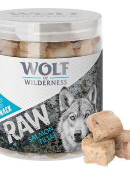 Sparpaket Wolf of Wilderness - RAW Snacks (gefriergetrocknet) - Lachsfilet, große Würfel 4 x 70 g
