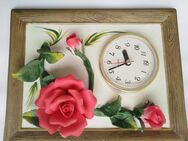 Wanduhr ,Uhr mit 3 Rosen für den Garten - Köln