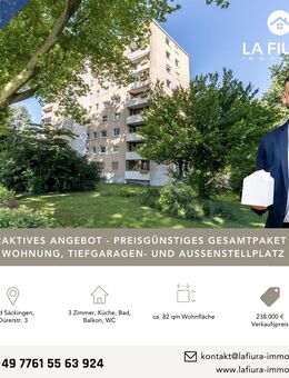 Gepflegte Wohnung zum fairen Preis | 3 Zimmer mit Balkon inkl. Tiefgaragen- & Außenstellplatz - Bad Säckingen