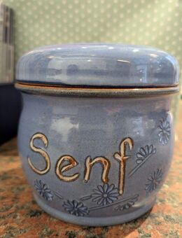 Senftopf blau - Senf - incl. Bautzner Senfbecher - Görlitz Zentrum