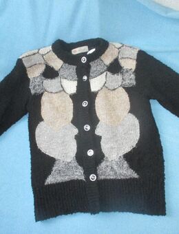 NEU mit Etikett * Extravagant * Lurex * Glitzer- Stickerei * Original VINTAGE * Wolle * Jacke * Grobstrick * Strickjacke * Cardigan "Danaxilie" Handmade * Gr. 40- 42, 44/ M- L * schwarz * cremè- beige * ivory * silber * - Riedlingen Zentrum