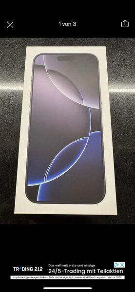 Apple, iPhone 16 Pro Max mit einem Terabyte Speicher originalverpackt mit Papieren - Düsseldorf Zentrum