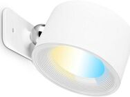 B.K.Licht LED Wandleuchte BKL1596 Magnetische Akku Wandlampe, 3-Stufen Dimmer, mit USB-C, CCT - über Fernbedienung, LED fest integriert, Tageslichtweiß, CCT-Funktion, 150Lm, 2W, 14h Leuchtdauer, 4,5 x 8 x 9,5 cm, Weiß