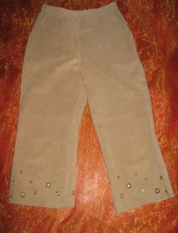 NEUw * Edel * ausgefallen * Original VINTAGE * Wild- Leder * 7/8 * Dreiviertel * Hose * Culotte "APART" Heine Gr. 32- 34/ XS * caramél- beige * - Riedlingen