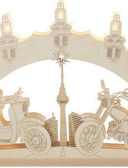 SAICO Original LED Schwibbogen 3D-Lichterbogen, Moped, Premium LED-Beleuchtung, warmweiß, BxHxT: 52x32x4,5 cm