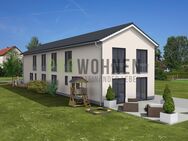 nur noch eine Hälfte verfügbar Grundstück,massiver Neubau, 2 Vollgeschosse, 141qm Wfl., Garten usw. - Waldbüttelbrunn