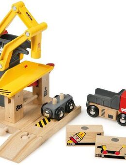BRIO® Spielzeug-Eisenbahn BRIO® WORLD, Frachtverladestation, für Spielzeugeisenbahn, FSC® - schützt Wald