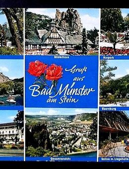 Farbige Ansichtskarte  - Gruß aus Bad Münster am Stein - Niederfischbach