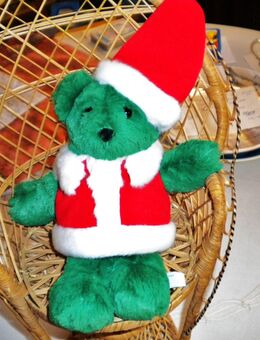Werbe-Weihnachts-Plüsch-Teddy-Eddy&Paul Collection by Skoda,ca. 23 cm,sehr weich - Linnich