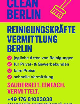 Reinigungskräfte Vermittlung Berlin | Haushalt, Büro, Ferienwohnung - Berlin Friedrichshain-Kreuzberg