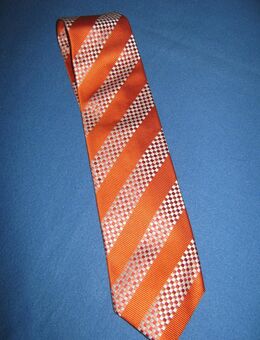 NEU * Ausgefallen * edel * DESIGNER * Anlass * Business * Seiden * Schräg- Diagonal- Streifen * Krawatte ''van Laack'' orange * - Riedlingen
