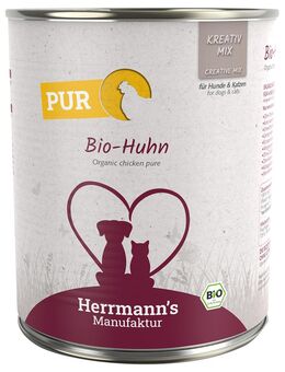 Sparpaket Herrmann's Reinfleisch / Bio-Reinfleisch 12 x 800 g - Bio-Huhn