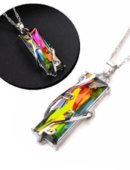 Kreative Kette mit Anhänger Regenbogen Glas Form Modeschmuck Geschenkidee 14,90 €* - Villingen-Schwenningen