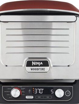 NINJA Multiofen OO101EU, Elektrischer Outdoor Pizzaofen und Smoker, 8-in-1: Pizza, Schmoren, Max Roast, Grillen, Backen/Rösten, Smoken, Dörren&Warmhalten