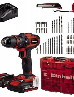 Einhell Akku-Schlagbohrschrauber-Set TE-CD 18/40 Li-i 64 (2x2,0 Ah) Power X-Change (Li-Ion, 18 V, 40 Nm, Drehzahl-Elektronik, 2-Gang-Getriebe, max. 24.000 min-1, inkl. Akkus, Ladegerät & Zubehör) - Wuppertal