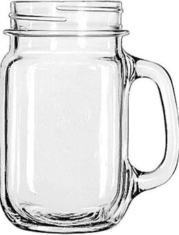 LIBBEY Gläser-Set Libbey Trinkglas, 12er Set -DRINKING JARS-, Glas, 488 ml, hochwertig verarbeitet, im modernen Design