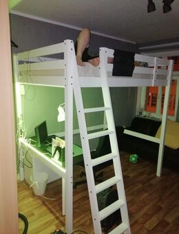 STORÅ Hochbettgestell, weiß gebeizt, 140x200 cm - Duisburg