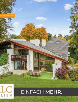 Moderne Architektur trifft Gartenidylle - Doppelhaushälfte mit Wellnessbereich in Grünwald - Grünwald