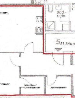 Frisch renovierte 2-Raumwohnung mit Dusche, Wanne, Einbauküche, Ankleide, Abstellraum & Keller in der Röbeler Innenstadt - Röbel (Müritz)
