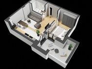 Stilvolle 2-Raum-Wohnung mit gehobener Innenausstattung mit Balkon und Einbauküche in Aßling - Aßling