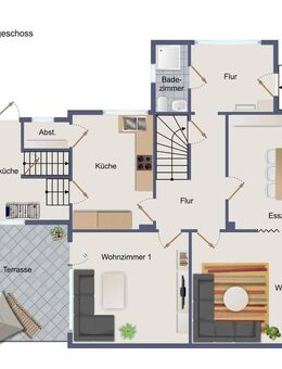 Doppelhaushälfte im Stadtzentrum von Diepholz Backsteinbau mit schönem Garten - Diepholz