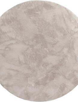 Paco Home Fellteppich Kunstfell Soft 380, rund, Höhe: 14 mm, Langflor, Kuschelteppich - besonders weich, Uni-Farben